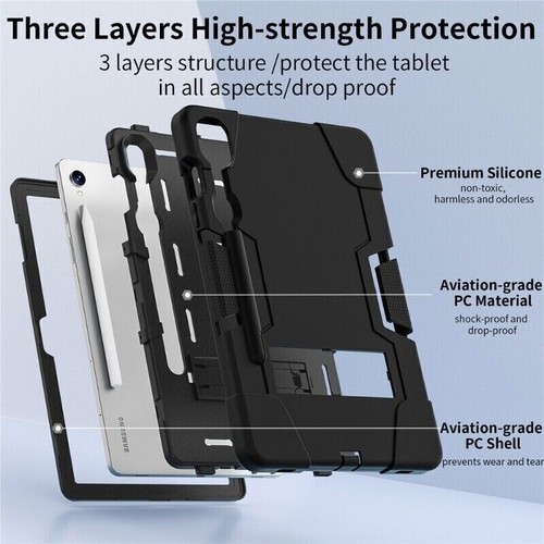 Kids Shockproof Rugged Stand Case Cover For Samsung Galxy Tab S9 Plus 11" 12.4" - Picture 16 of 157