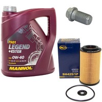 MotoröL ÖLfilter SH425/1P 0W40 4Liter + ÖLablassschraube FüR Mercedes W202 Vito