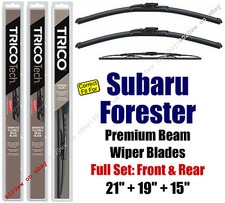 Wipers 3-Pack Premium Front + Rear fit 1998-2002 Subaru Forester 19210/190/30150