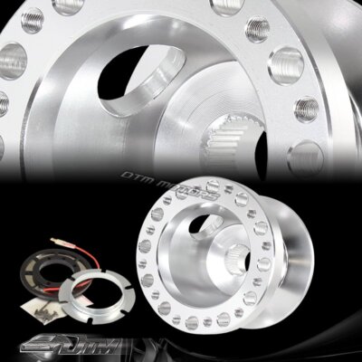 SILVER 6Hole Aluminum Racing Steering Wheel Hub Adapter For 90-05 Eclipse/Galant