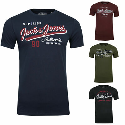 Jack & Jones NOS Herren Logo Tee Crew Neck T-Shirt Brustprint