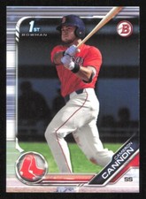 2019 Bowman Draft CAMERON CANNON 1st Year Baseball card BOSTON RED SOX #166
