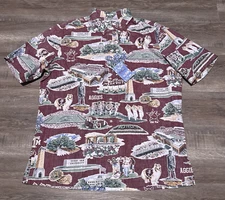 NEW Reyn Spooner Men's Size Large Reverse Print Texas A&M Scenic Aggies Shirt L