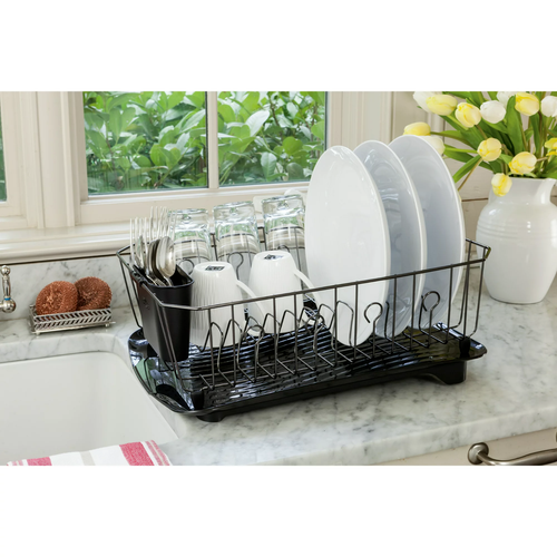 Rubbermaid, Dish Drainer, Large, Black Chrome eBay