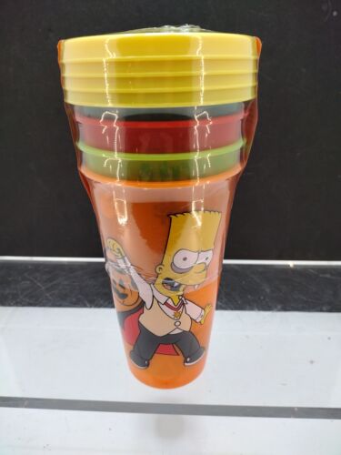 Gobelets Zak The Simpsons 4 Designs Glow In The Dark, couvercles/pailles Halloween  - Photo 1 sur 7