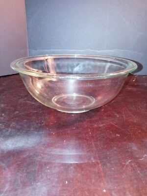 Vtg Corning Pyrex Clear Glass 2.5L Nesting Serving Mixing 10'' Bowl #325 Oven 