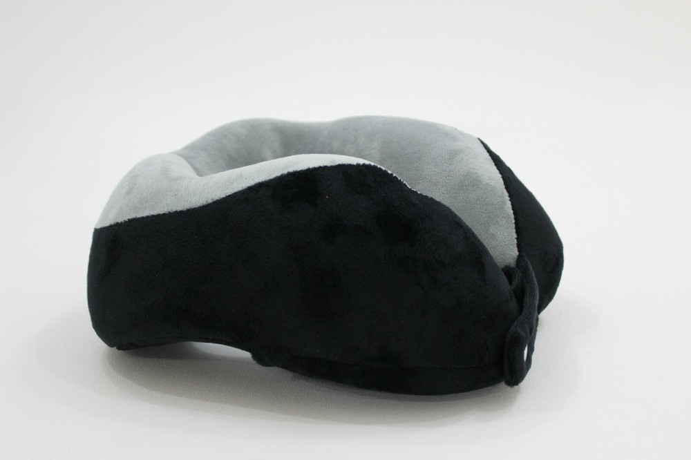 Travel Pillow U Shaped Memory Foam Neck Support Head Rest Airplane Cushion (gry)