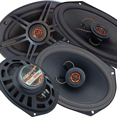 4x Audiobank 6x9'' in 1400 Watt Max Power 2-Way Car Audio Stereo Coaxial Speaker