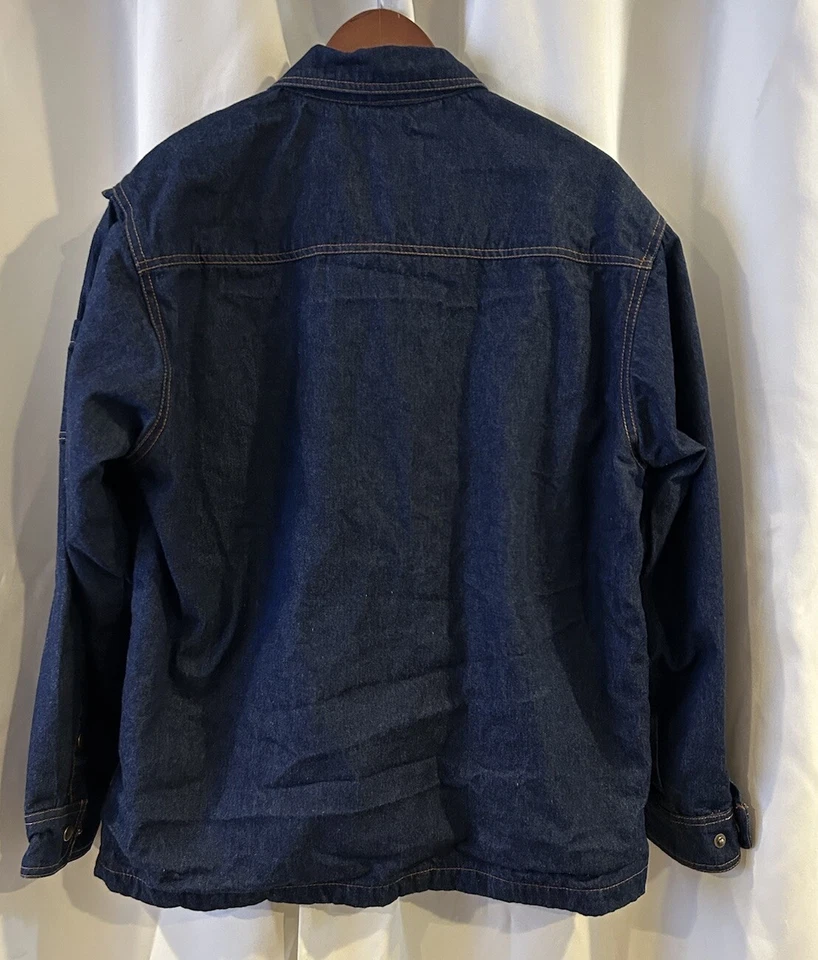 Duke Haband Denim Jacket. Aztek Blanket Lined. Full Zip Size L - Image 4 of 4