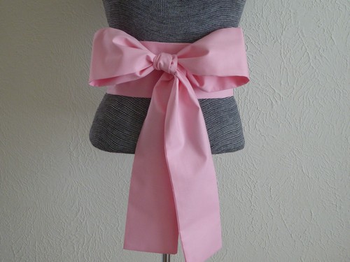 Japanese 110"  x 4" Cotton OBI Sash Belt Kimono Yukata Wedding Pink/Made in USA  - Picture 1 of 4