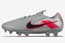 Nike Men TIEMPO Legend 8 ELITE FG Cleats Gray Soccer Boot GYM Spike CW0518-906