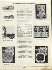1949 PAPER AD Strauss Miniature Figures Carrom Boards Movie Projectors Films