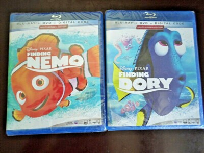 Blu-Ray 2 Movie Collection Disney Pixar Finding NEMO & DORY + Digital DVD Sealed