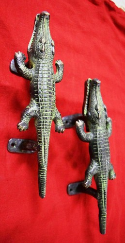 Crocodile Figure Handle Vintage Style Brass Door Handle Restaurant Door Handle - Picture 3 of 5