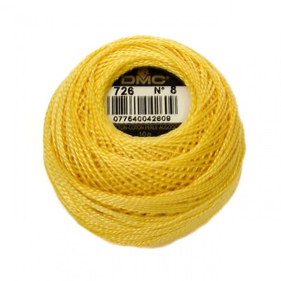 DMC Pearl / Perle Cotton Thread Balls Size 8 LIGHT TOPAZ 726