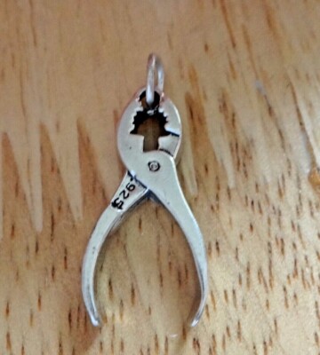 Sterling Silver 3D 25x12mm Pair of Pliers Tool Equipment Charm! 