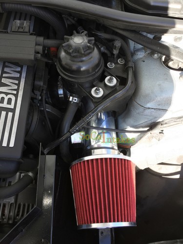 Black Red Heat Shield Cold Air intake Kit For 2007-2011 BMW 128i 328i 3 ...