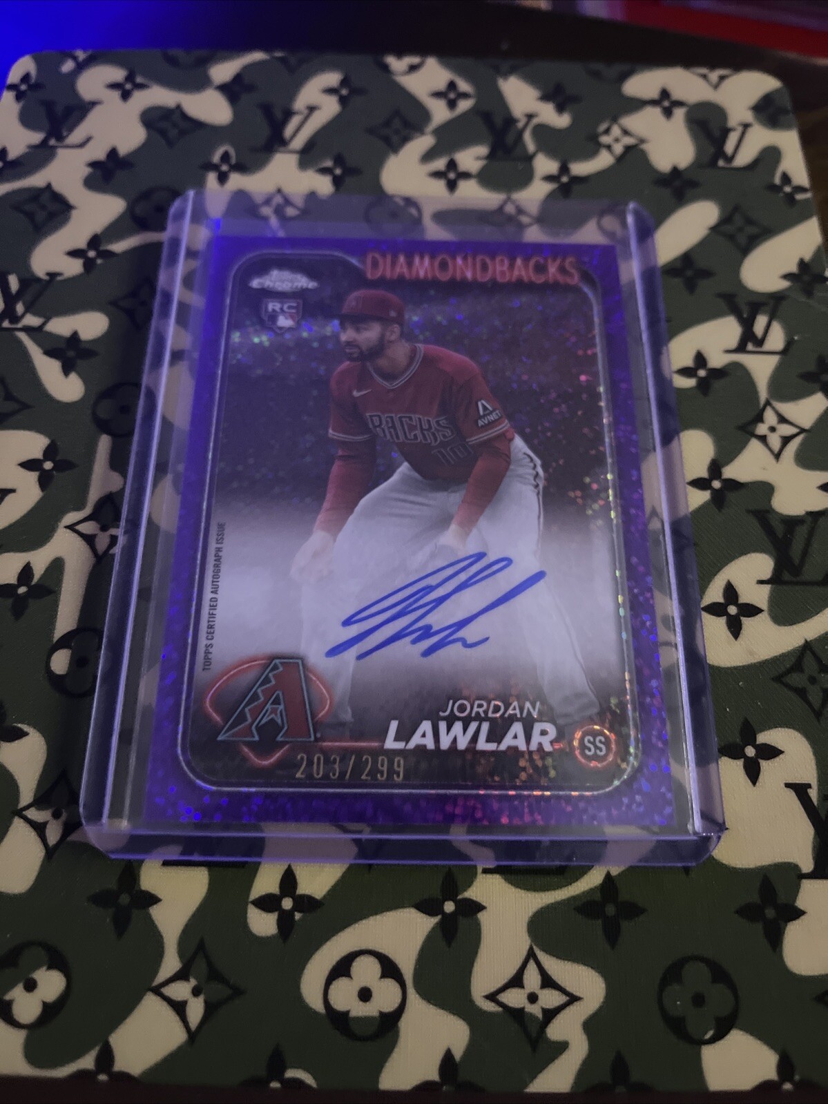 2024 Topps Chrome - Rookie Auto Jordan Lawlar #RA-JLA Purple Speckle /299
