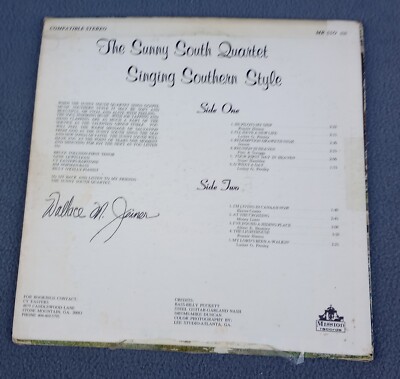 The Sunny South Quartet: Singing Southern Style (33RPM Record