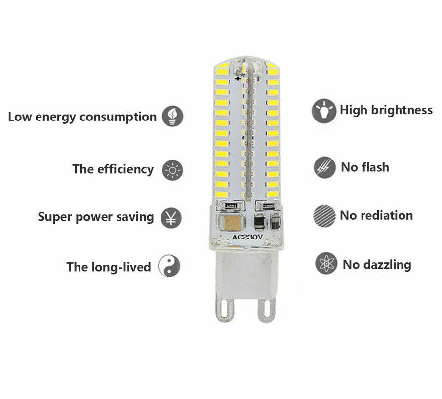 G9 LED Bulb 9W Halogen Bulbs Capsule Light Corn Bulb 220V Energy saving Lamp new - Image 3 of 4
