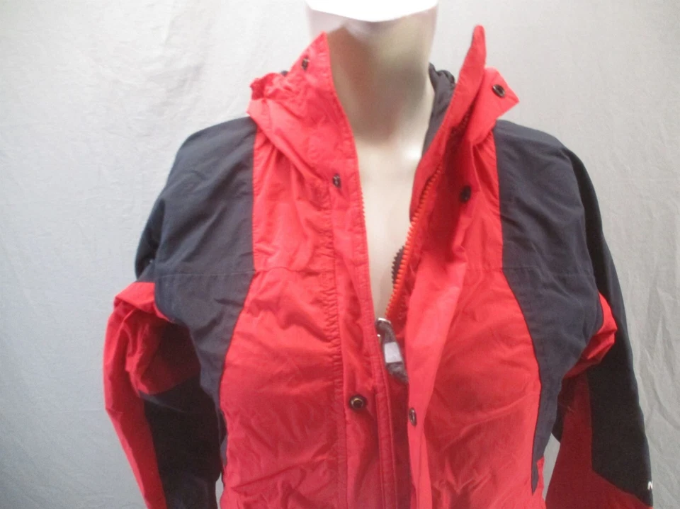 The North Face Size S Boys Red Full Zip Snap Stand Collar Hooded Ski Jacket 884 - Image 2 of 4