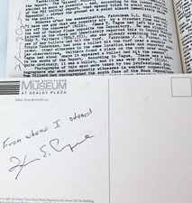 JFK Assassination Signed James T Tague, Witness Hit by Bullet Ricochet .