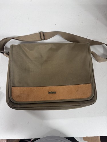 VTG Hartmann Luggage Ballistic & Leather Messenger Bag W Magnetic Close 15x12 BH