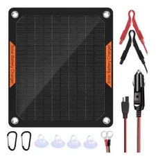 Waterproof Solar Battery Maintainer Car RV Charger 12 Volt Tender Trickle 5W New