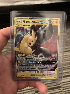 PIKACHU & ZEKROM Tag Team GX SM168 Promo - Alt Full Art Holo - Carte Pokémon EUR 46,60 - FR - Foto 9