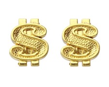 NEW! VINTAGE DOLLAR VALVE CAPS IN GOLD USED FOR SCHRADER VALVE.