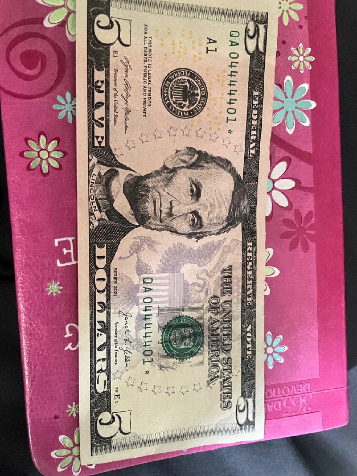 Star Note, 2021 Series, Five Dollar Bill, Fancy Serial Number eBay