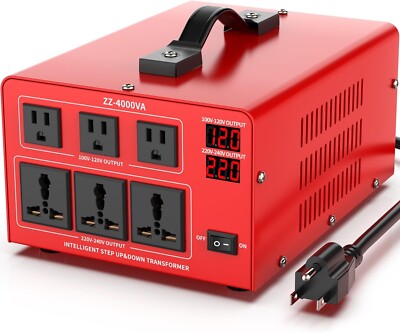 4000 Watt Voltage Converter Transformer Heavy Duty Step Up/Down Power [A3]