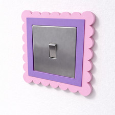 Layered Scalloped Light Switch Surround 86 x 86 mm Custom Colour Choice