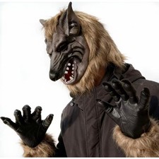 Werewolf Mask Claw Gloves Halloween Cosplay Set