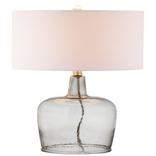 Jonathan Y 26 Smoked Gray Glass Led Table Lamp Modern Contemporary Bedside