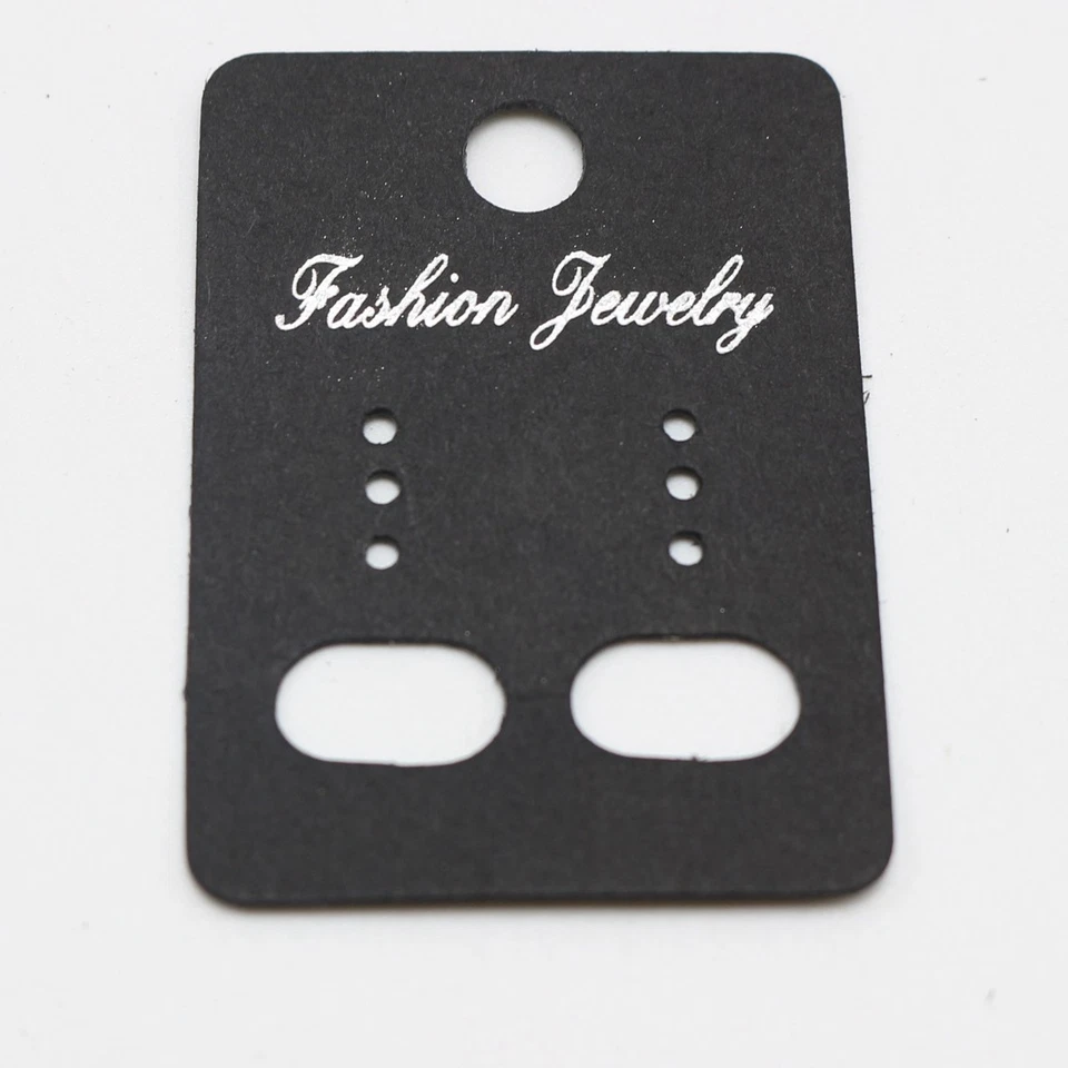 500 Black Jewelry Earring Display Hanging Holder Cards 1.8"X1.2" Jewelry Packagi - Image 4 of 4