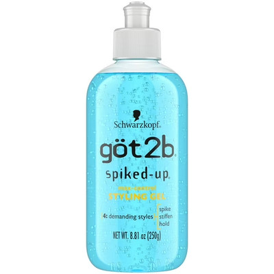 Got2B Spiked Up Styling Hair Gel,  Stiff Max Control Hair Styling Gel , 8.81 oz