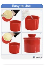 Butter Bell Ceramic Butter Keeper,  In Red, By Home-X, New In Box