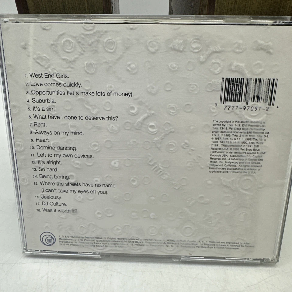 SIGNED!! Discography: Complete Singles Collection-Pet Shop Boys (CD, 1991) 144 - Image 3 of 4