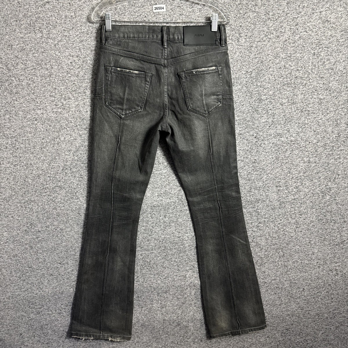Purple Brand P004 Men's 29 Charcoal Black Denim Pintuck Coated