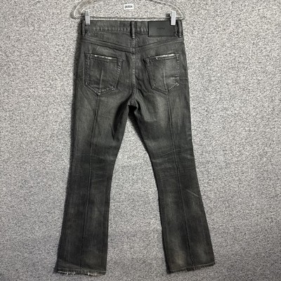 Purple Brand P004 Men's 29 Charcoal Black Denim Pintuck Coated