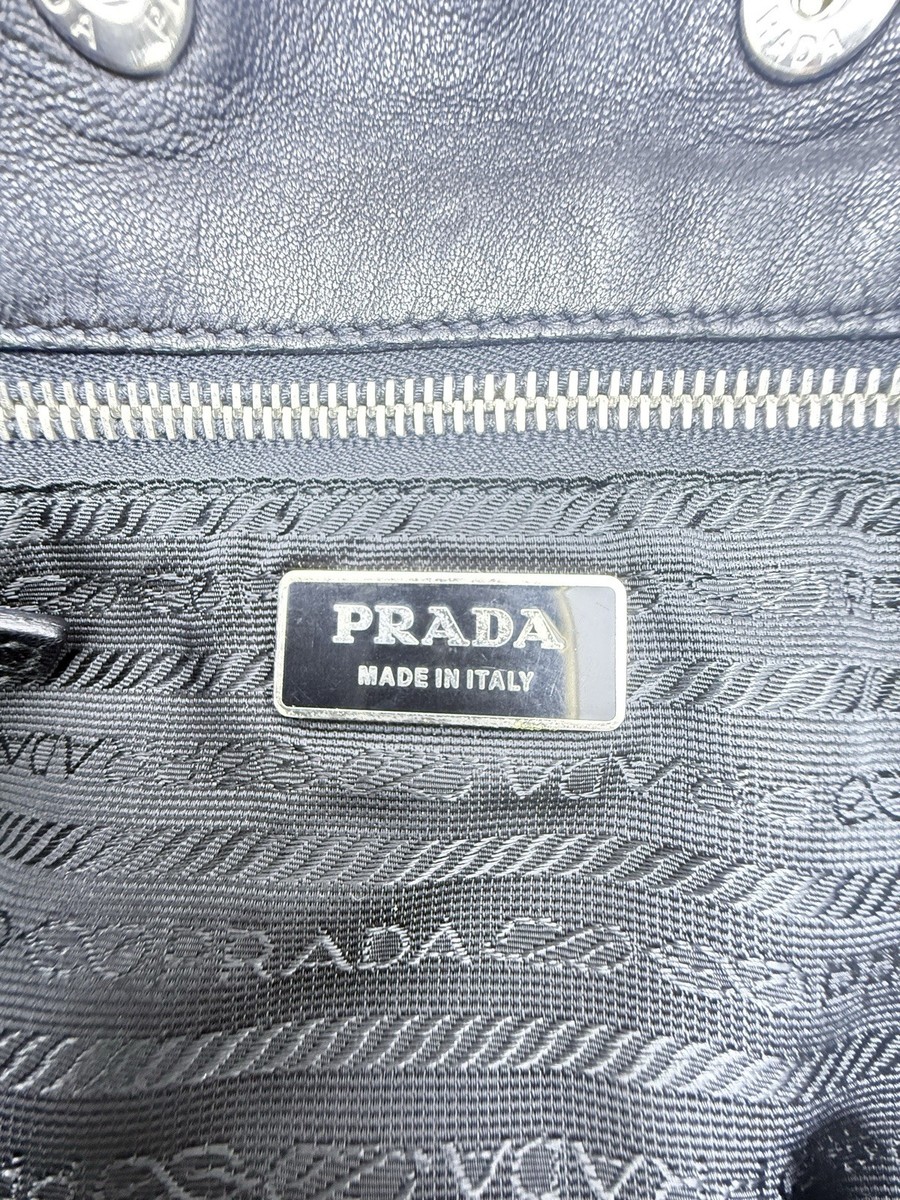 Prada Archive 2000s Black Leather Shoulder Bag - Vintage Hobo | eBay