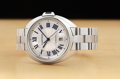 CARTIER CLE DE CARTIER MENS WSCL0007 40MM SILVER ROMAN  display picture 1