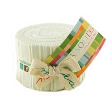Bella Solids Porcelain Jr Jelly Roll 9900JJR 182 by Moda House Designer for