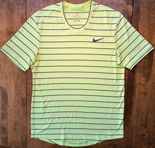 Nike Dri-FIT Tennis Shirt Mens Medium Volt Gr...