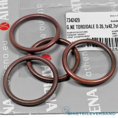 4X Krümmerdichtung Auspuffdichtung für Honda CBX 650 E VF 1000 R F2 Interceptor