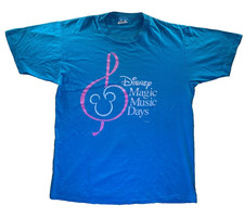 Vintage Disney Magic Music Days T-Shirt Blue Large/XL USA Made Graphic