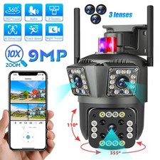 9MP Camara De Seguridad Para Exterior Con Vision Nocturna y Audio-10X Zoom