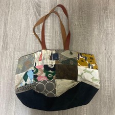 mina perhonen Patchwork Cotton Handbag Multi-Color, Used, Small Stains