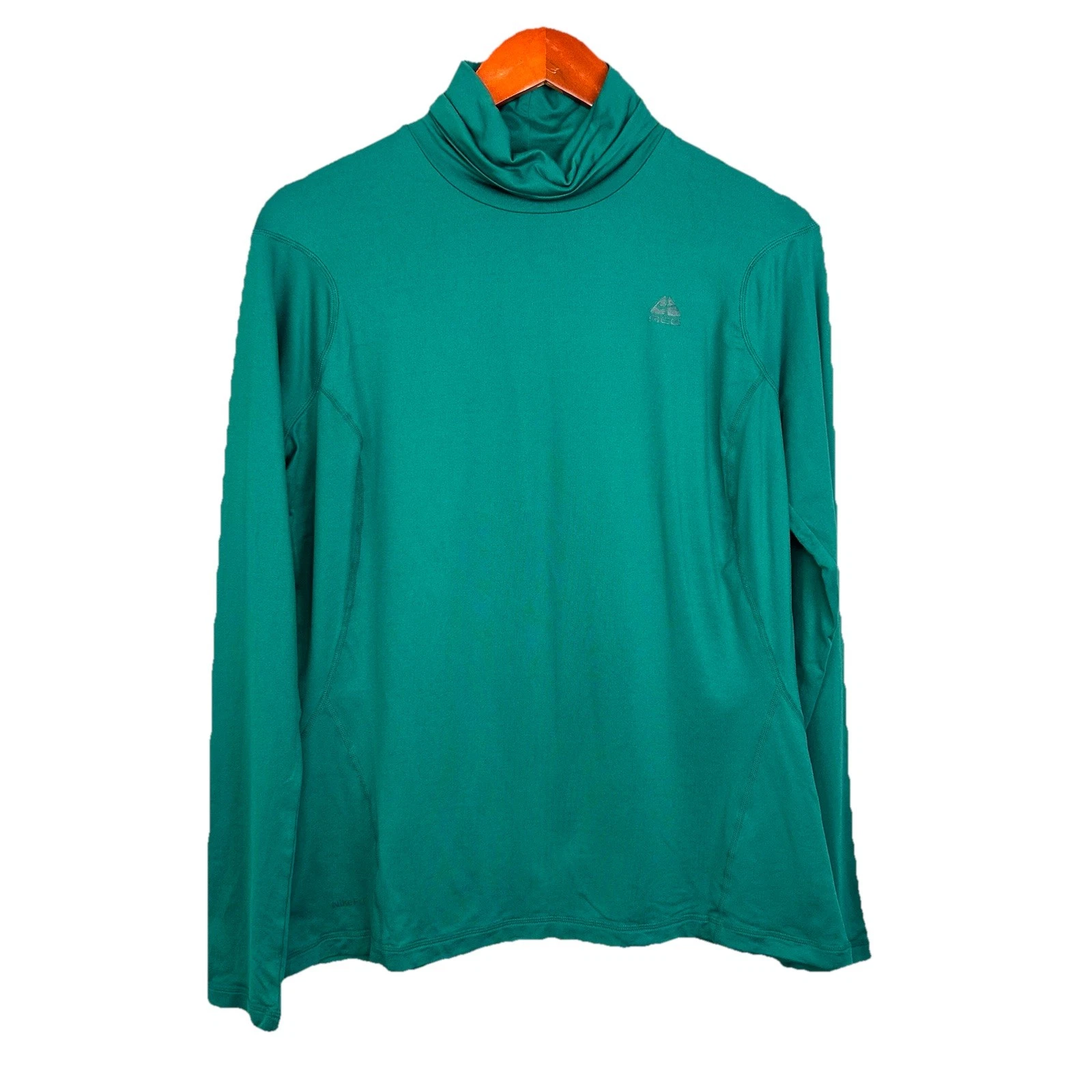 Nike Fit Dry ACG Turtleneck Active turtleneck long sleeve t shirt size XL TEAL